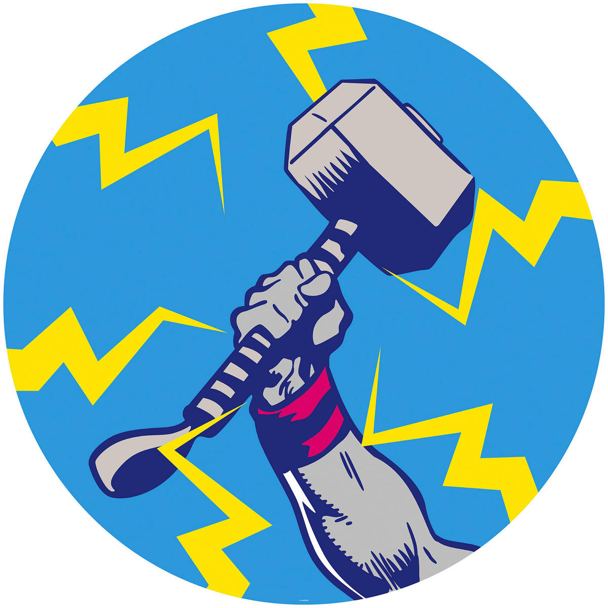 Komar Fototapete Avengers Thor's Hammer Pop Art D: ca. 125 cm Avengers Thor's Hammer Pop Art - (125,00cm) - Komar