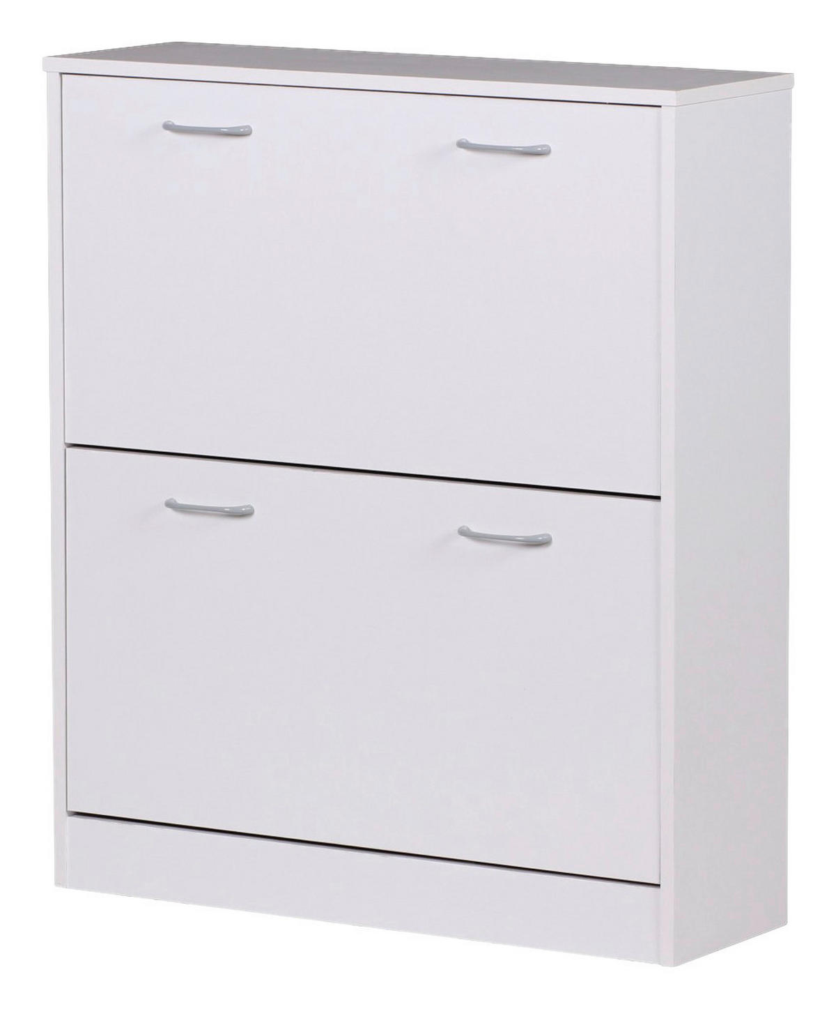 Schuhschrank weiß grau B/H/T: ca. 75x87x24 cm Schuhschrank - weiß/grau (75,00/87,00/24,00cm) - Wohnling