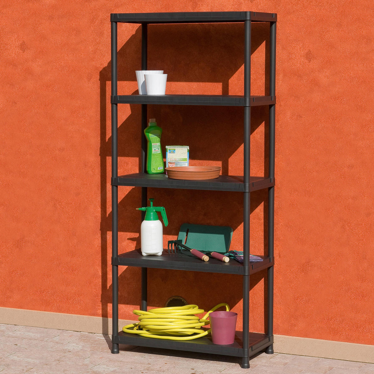 Toomax Steckregal schwarz B/H/T: ca. 80x180x40 cm Steckregal_Universal 180cm hoch - schwarz (80,00/180,00/40,00cm) - Toomax