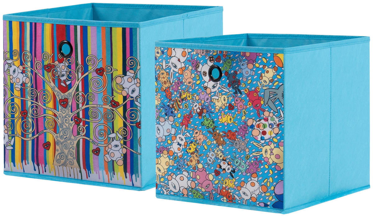 Stoffbox Stoffbox türkis B/H/T: ca. 32x32x32 cm Stoffbox - türkis (32,00/32,00/32,00cm)