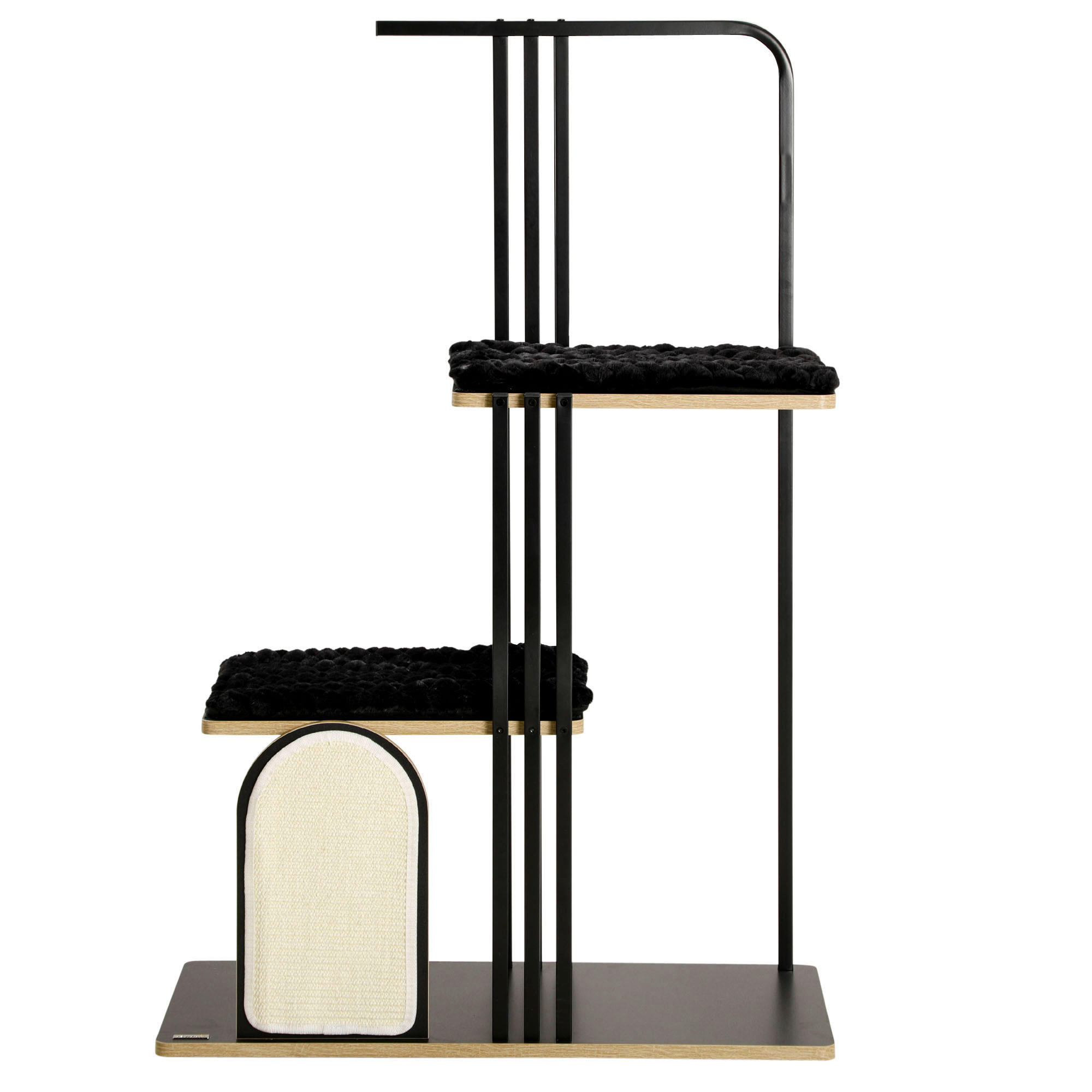 PawHut Kratzbaum schwarz Spanplatte B/H/L: ca. 48x128x85 cm Kratzbaum - schwarz (85,00/48,00/128,00cm) - PawHut