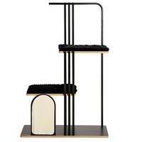 PawHut Kratzbaum schwarz Spanplatte B/H/L: ca. 48x128x85 cm Kratzbaum - schwarz (85,00/48,00/128,00cm) - PawHut