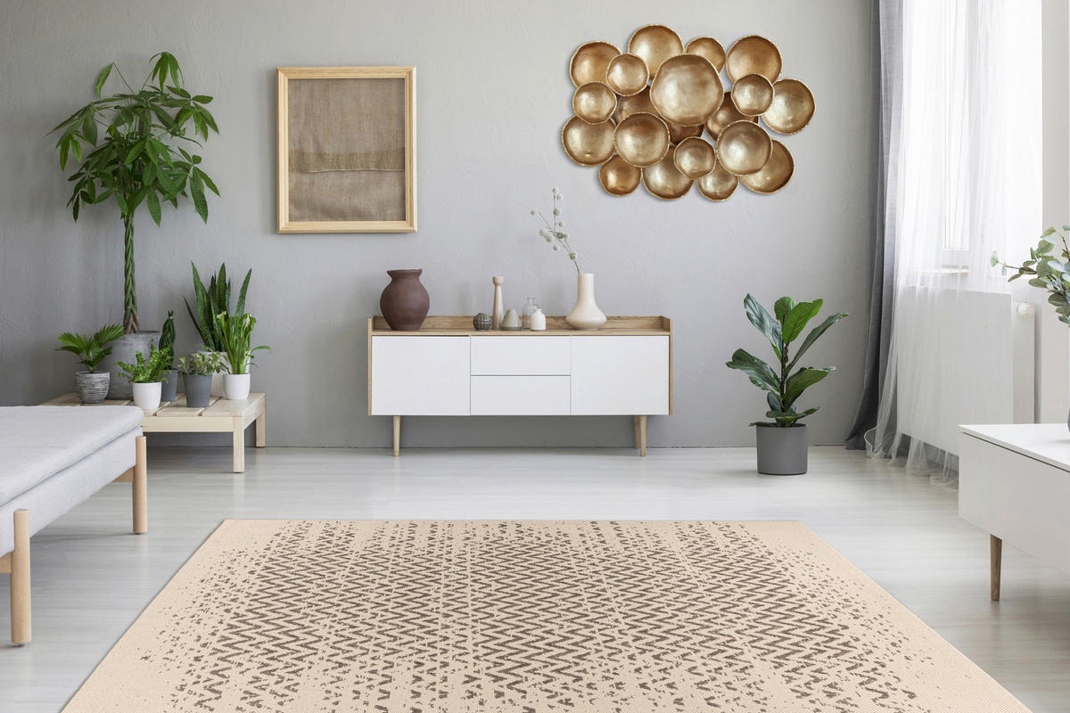 360Living Teppich Splash creme B/L: ca. 80x150 cm Splash - braun/creme (80,00/150,00cm) - 360Living