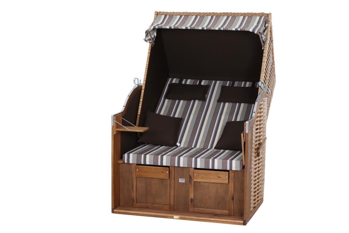 Trendy by DeVries Strandkorb Trend 10+ natur Akazie B/H/L: ca. 80x165x120 cm Trend 10+ - natur (120,00/80,00/165,00cm) - TRENDY by deVries