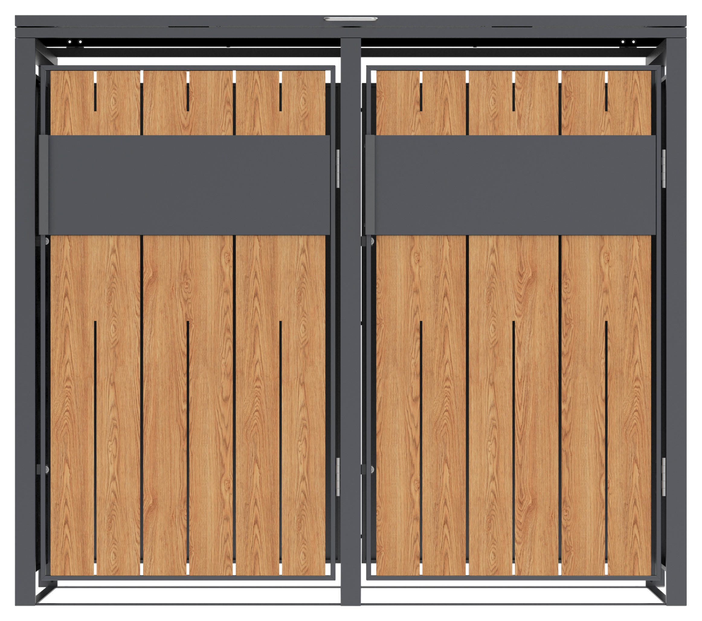 Westmann Mülltonnenbox Varius Holzoptik B/H/L: ca. 132x116x80 cm Varius - Holzoptik (80,00/132,00/116,00cm) - Westmann
