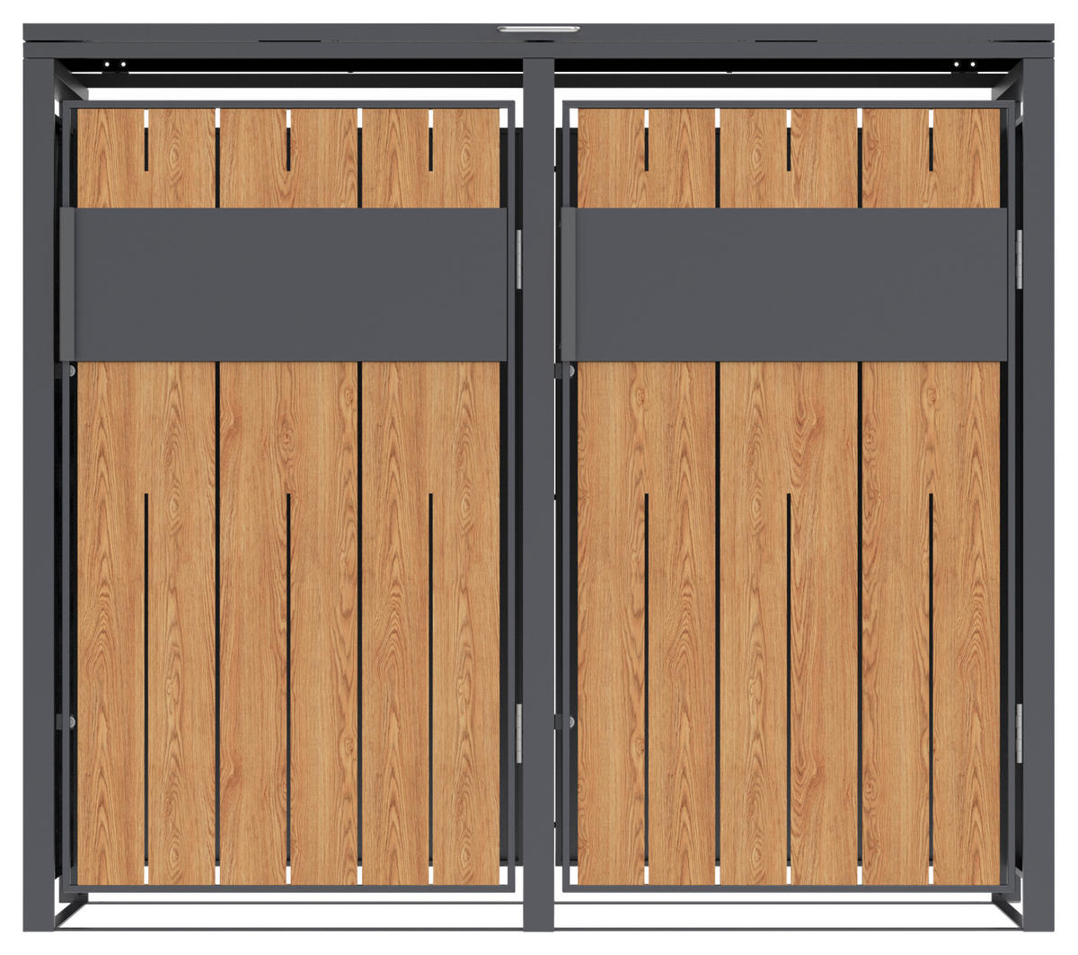 Westmann Mülltonnenbox Varius Holzoptik B/H/L: ca. 132x116x80 cm Varius - Holzoptik (80,00/132,00/116,00cm) - Westmann