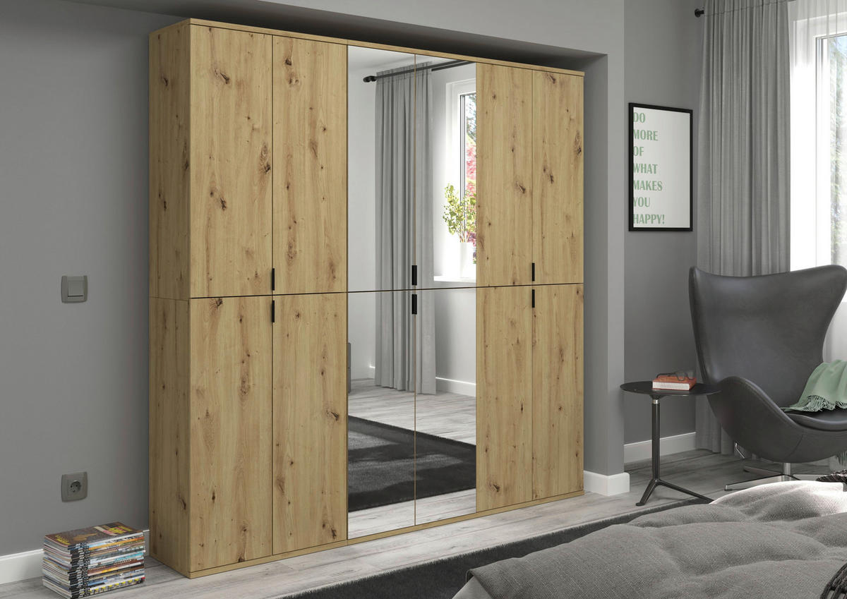 Garderobe PROJEKT Eiche Artisan Nachbildung Spiegel B/H/T: ca. 183x193x34 cm PROJEKT - Eiche (183,00/193,00/34,00cm) - xonox.home