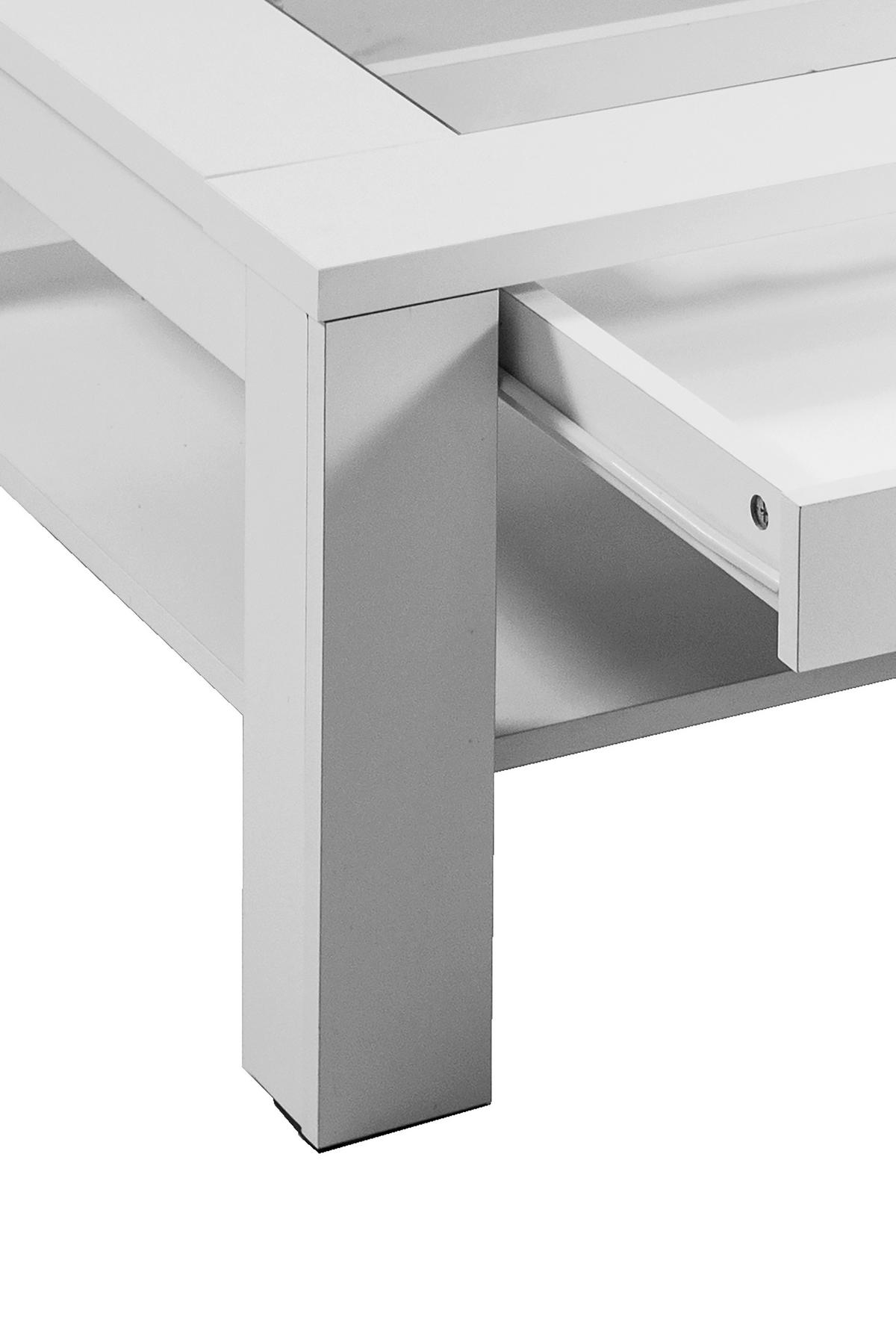 Couchtisch RALPH weiß B/H/T: ca. 110x43x67 cm RALPH - weiß (110,00/43,00/67,00cm) - byLIVING