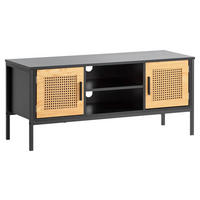 Lowboard schwarz Eiche Optik B/H/T: ca. 110x48x40 cm TV & Lowboard - schwarz (110,00/48,00/40,00cm) - Wohnling