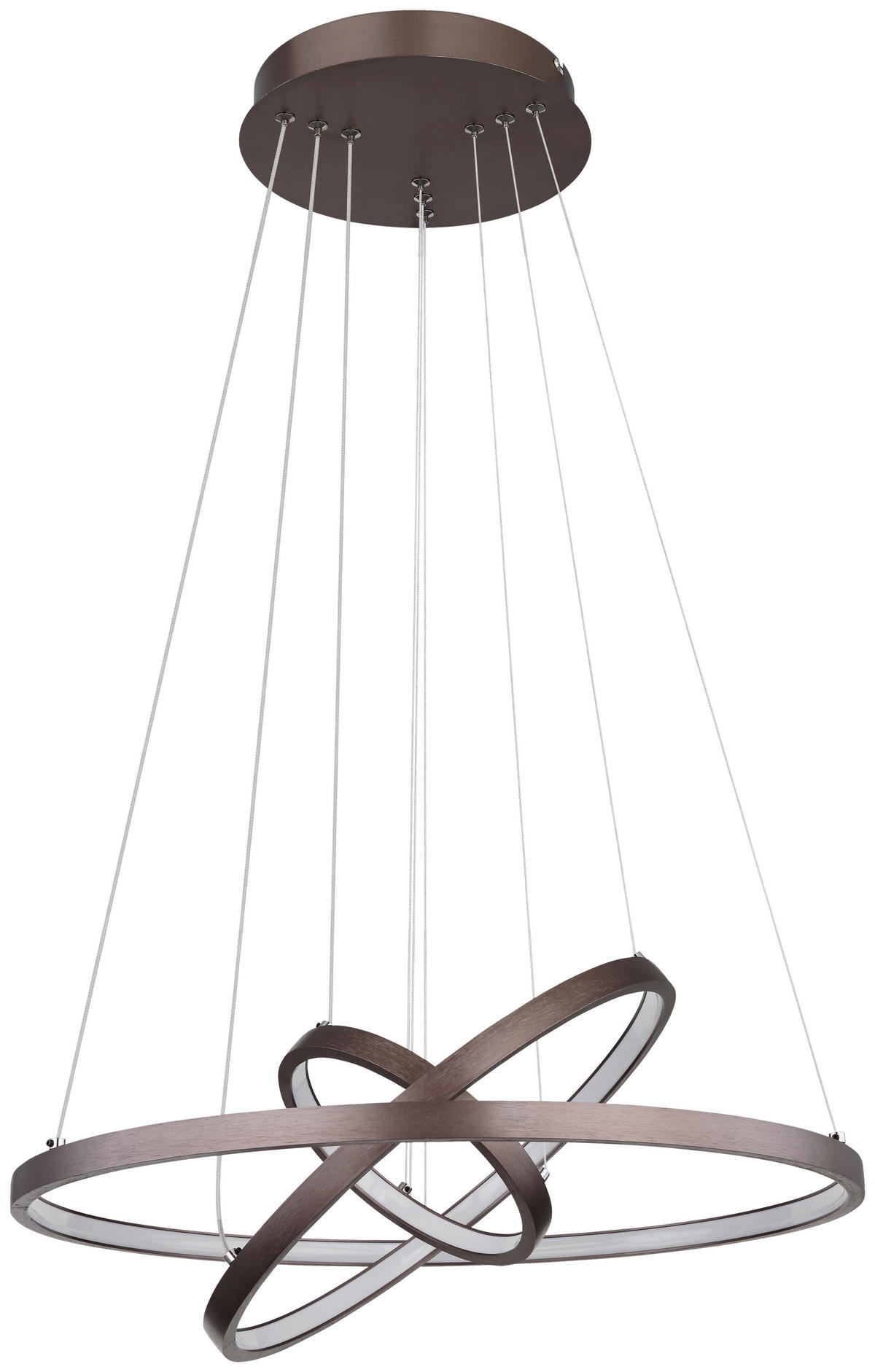 GLOBO LED-Pendelleuchte 67192-57BR kaffee Kunststoff Metall H/D: ca. 120x51 cm RALPH - kaffee (51,00/120,00cm) - GLOBO