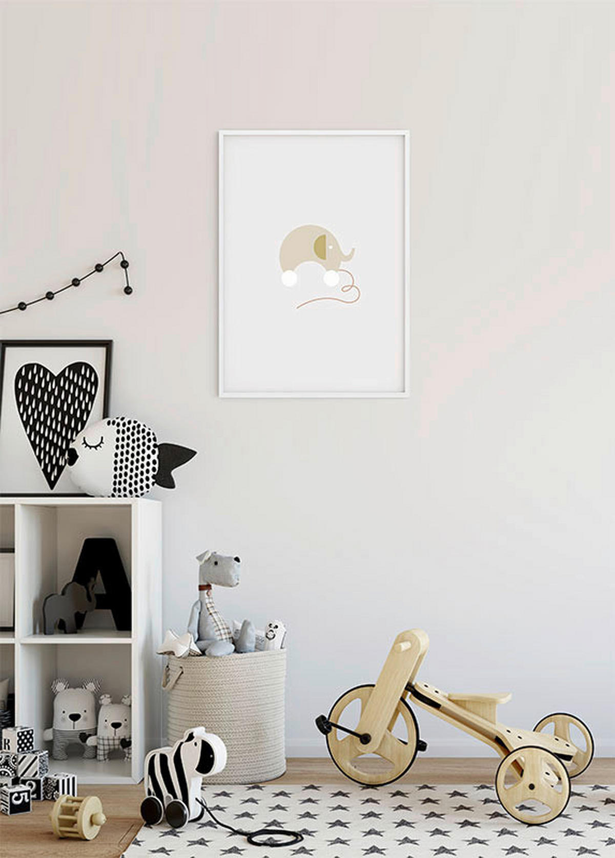 Komar Poster Baby Happy Elefant B/L: ca. 30x40 cm Baby Happy - (30,00/40,00cm) - Komar