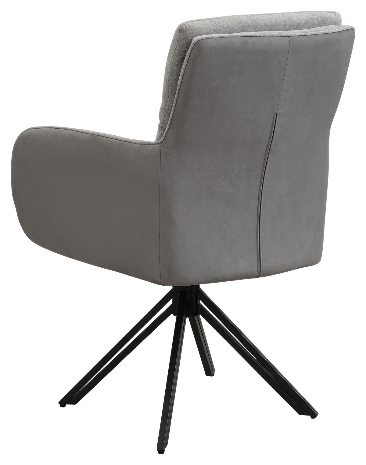 Stuhl TINO schwarz grau Metall Microfaser B/H/T: ca. 62x94x70 cm TINO - schwarz/grau (62,00/94,00/70,00cm) - byLIVING