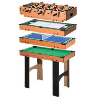 HOMCOM Multispieltisch schwarz MDF B/H/L: ca. 43x73x87 cm Multispieltisch - natur/schwarz (87,00/43,00/73,00cm) - HOMCOM