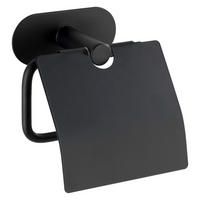 Toilettenpapierhalter schwarz Edelstahl B/H/T: ca. 14x12,5x7 cm Toilettenpapierhalter_Orea_Black - schwarz (14,00/12,50/7,00cm) - Turbo-Loc