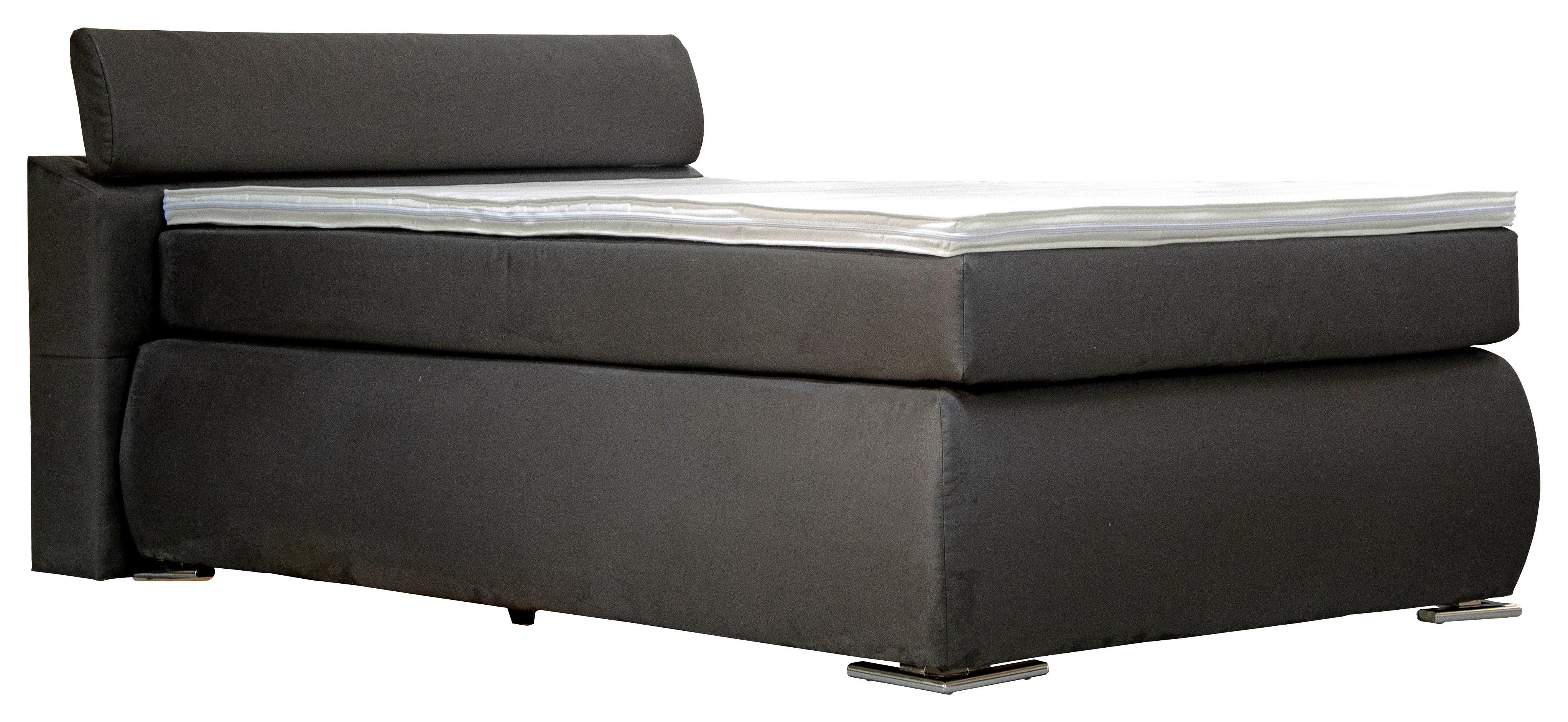 Boxspringbett Ellen anthrazit Liegefläche B/L: ca. 120x200 cm Ellen - anthrazit/silber (139,00/95,00/229,00cm)
