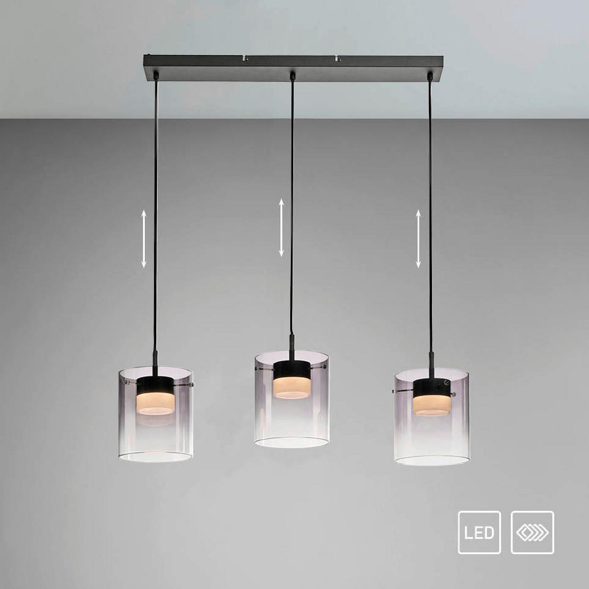 Just Light Pendelleuchte schwarz Pendelleuchte_Elio schwarz - schwarz - Just Light