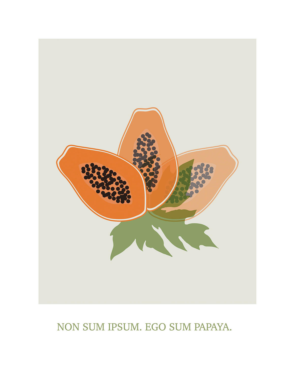 Komar Poster Cultivated Papaya Pflanzen B/L: ca. 40x50 cm Cultivated Papaya - (40,00/50,00cm) - Komar