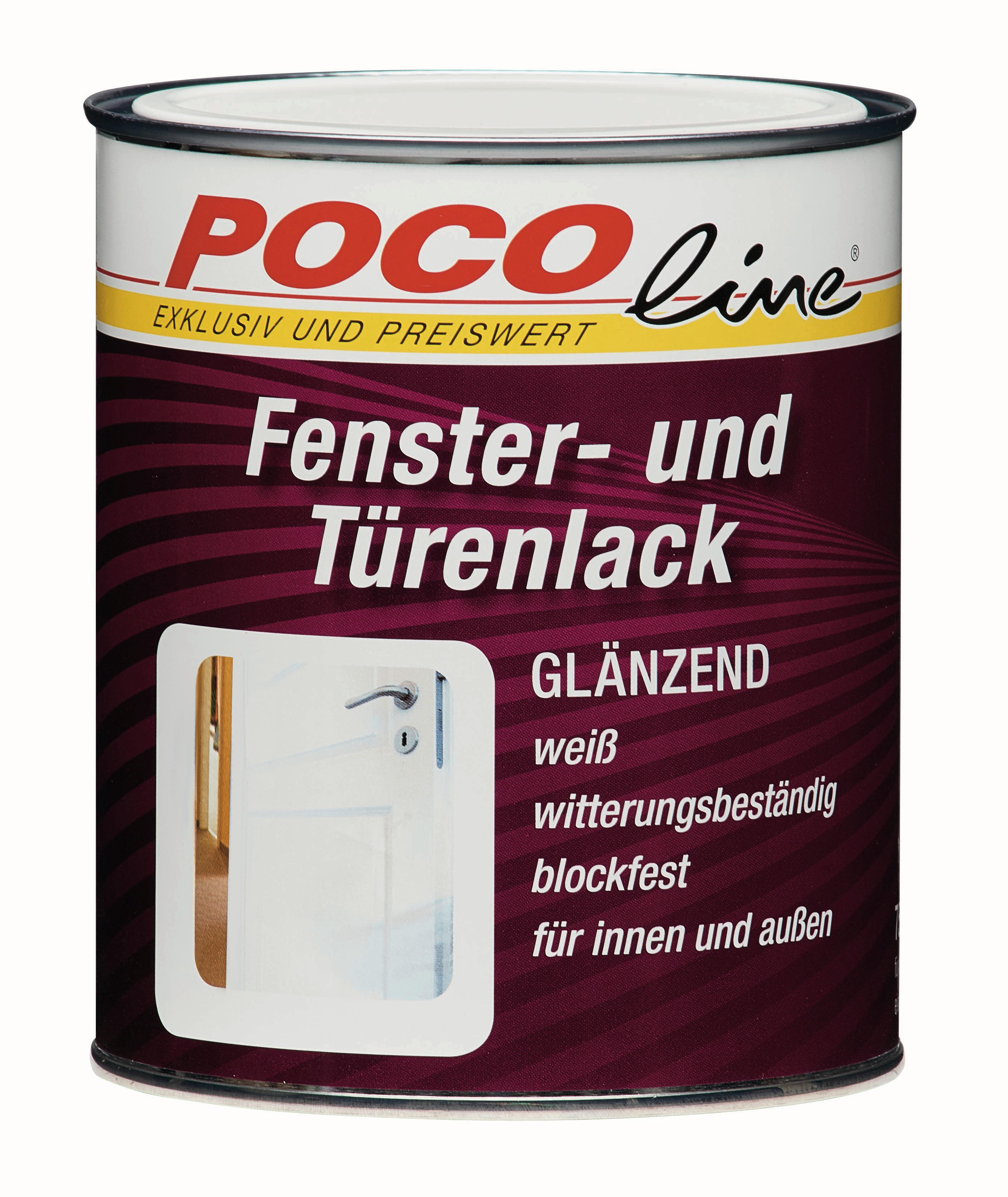 POCOline Acryl Türen- und Fensterlack weiß glänzend ca. 0,75 l Fensterlack_Acyrl 750ml - weiß (10,00/12,00cm) - POCOline