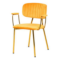 Stuhl Kian 200 2er-Set orange Microfaser B/H/T: ca. 63x80x51 cm Kian 200 2er-Set - gold/orange (63,00/80,00/51,00cm) - 360 Living