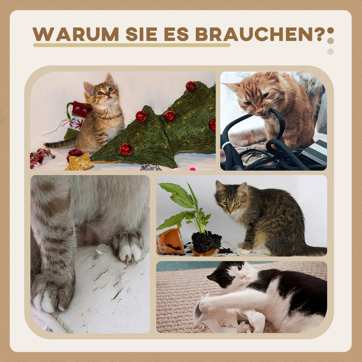 PawHut Kratzbaum grau Sisal B/H/L: ca. 41x81x41 cm Kratzbaum - cremeweiß/grau (41,00/41,00/81,00cm) - PawHut