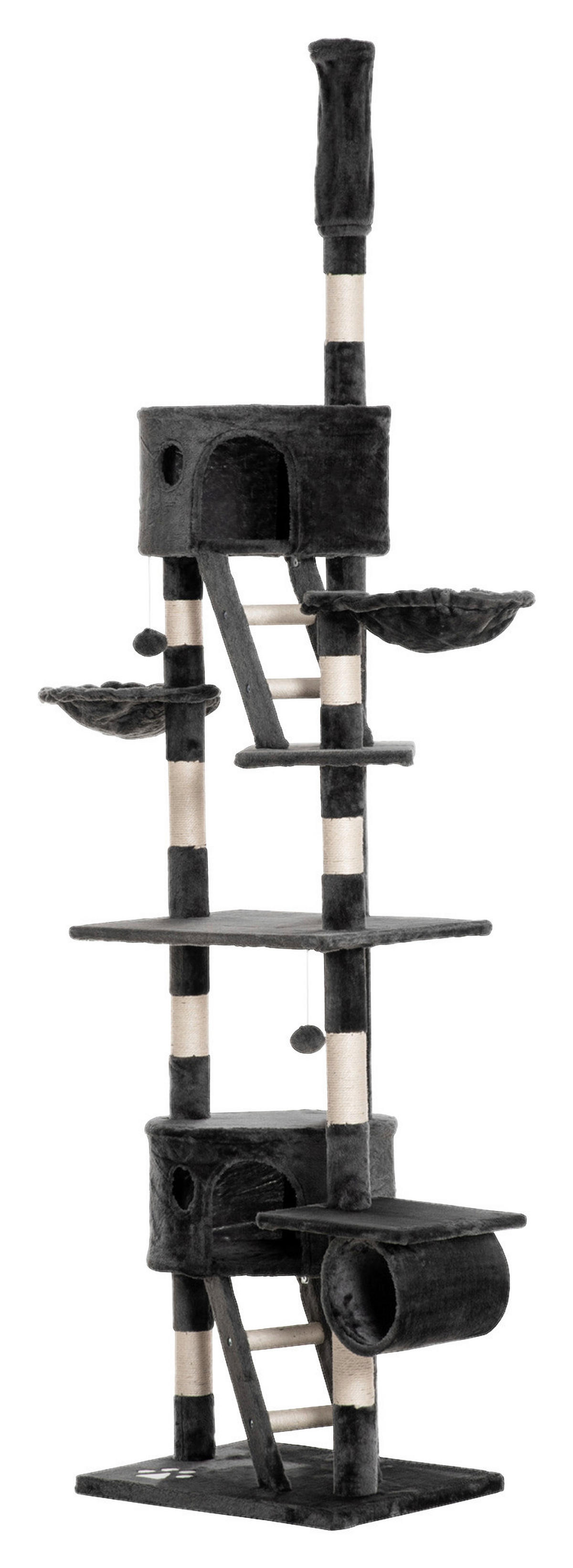 PawHut Kratzbaum dunkelgrau Spanplatte B/H/L: ca. 45x260x60 cm Kratzbaum - dunkelgrau (60,00/45,00/260,00cm) - PawHut