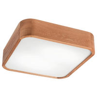 Lamkur Deckenleuchte GASPAR 48871 Eiche Holz Glas Eiche H/L: ca. 8x35 cm E27 2 Brennstellen Gaspar - Eiche (35,00cm) - Lamkur