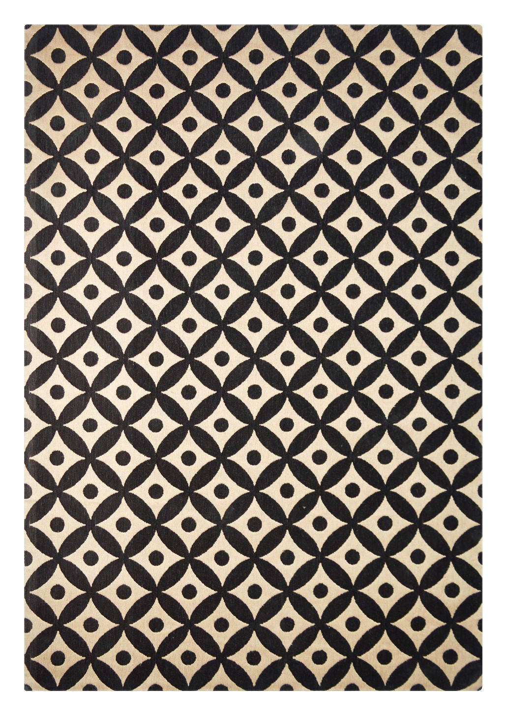 Kayoom Kurzflorteppich Scandy 210 natur B/L: ca. 120x170 cm Scandy 210 - natur/schwarz (120,00/170,00cm) - Kayoom