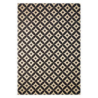 Kayoom Kurzflorteppich Scandy 210 natur B/L: ca. 120x170 cm Scandy 210 - natur/schwarz (120,00/170,00cm) - Kayoom