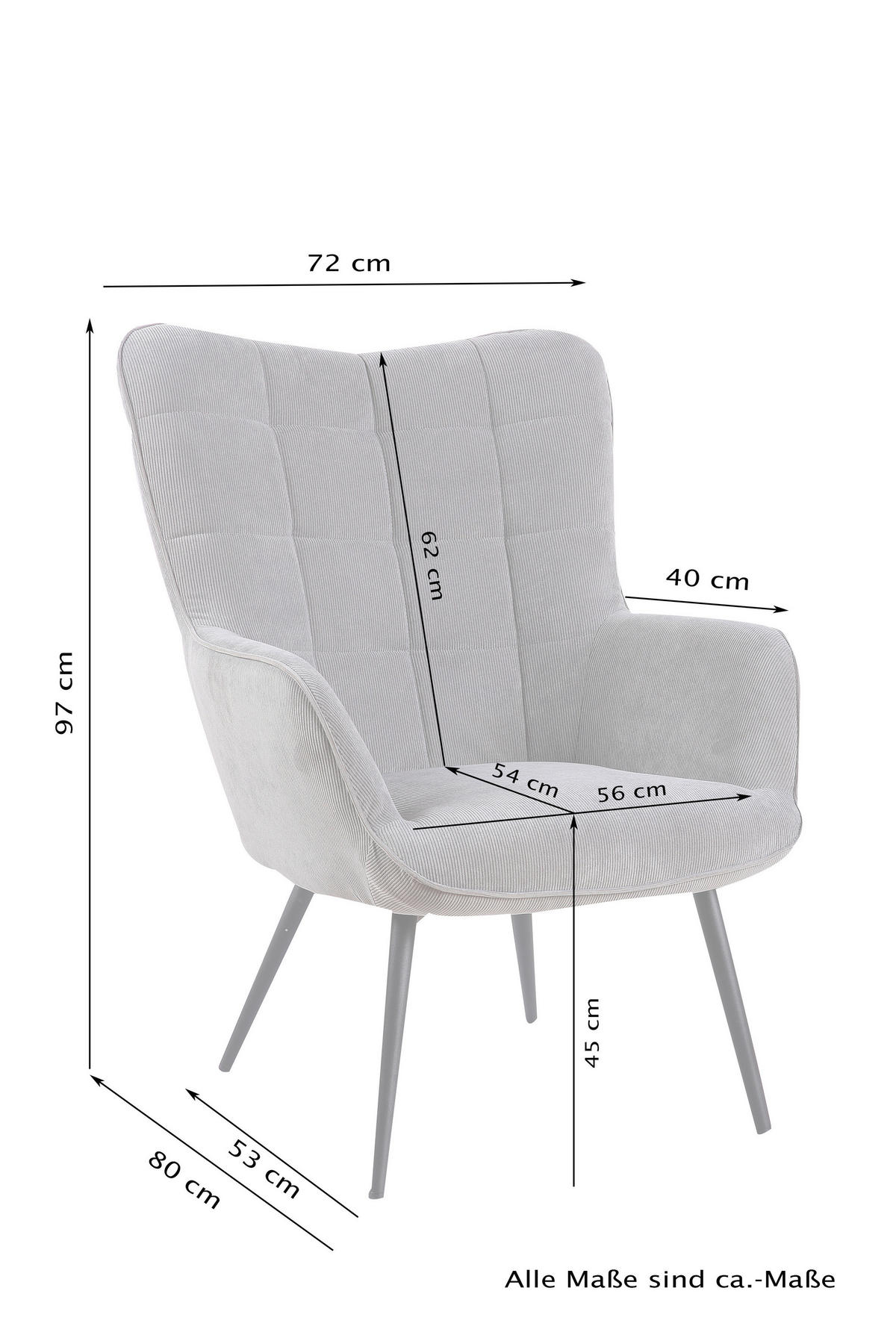 byLIVING Sessel UTA sand natur Stoff Metall B/H/T: ca. 72x97x80 cm UTA - sand/natur (72,00/97,00/80,00cm) - byLIVING