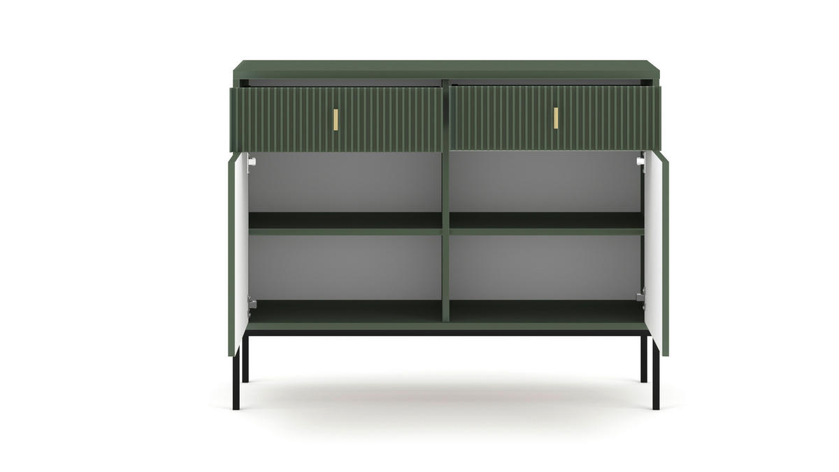 Kommode MAGGIORE grün dunkel B/H/T: ca. 104,2x82,5x39 cm MAGGIORE - grün (104,20/82,50/39,00cm) - WIPMEB