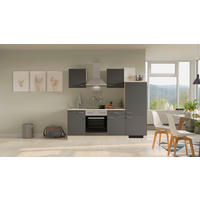 Flex-Well Küchenblock Morena Basalt matt B/H/T: ca. 220x200x60 cm Morena - Eiche/Basalt (220,00/200,00/60,00cm) - Flex-Well