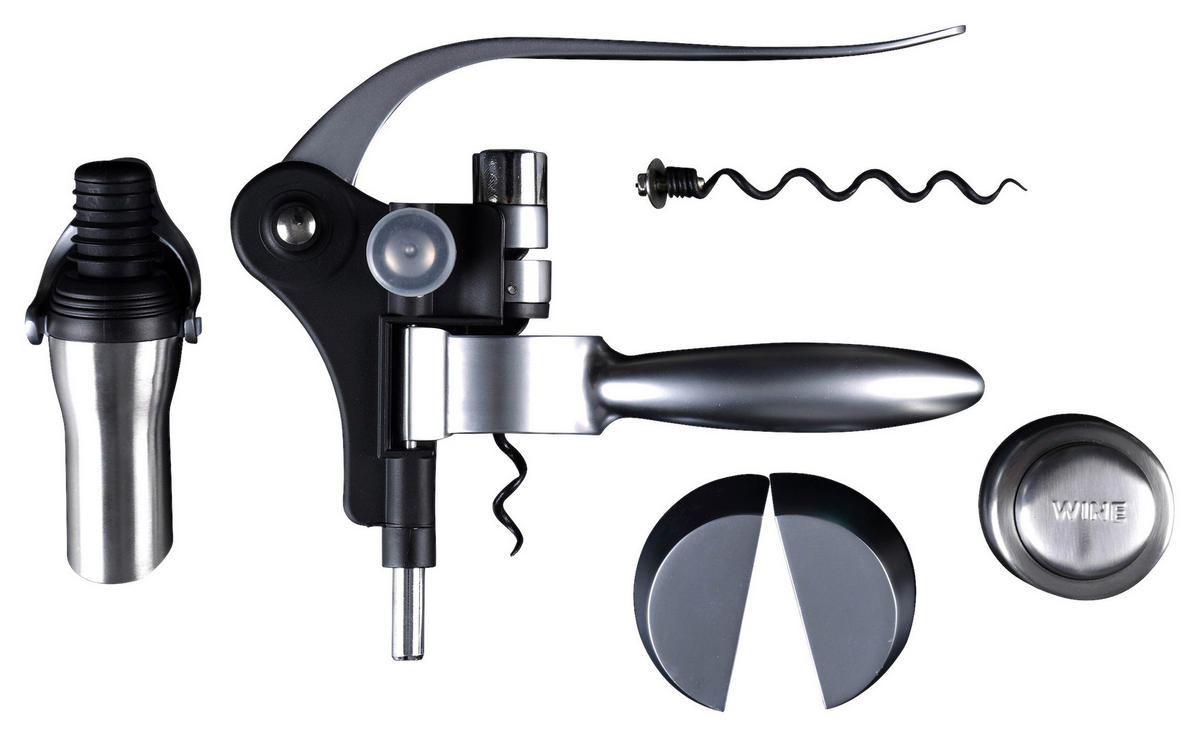 MASTERPRO Korkenzieher FOODIES OENOLOGY schwarz Edelstahl FOODIES OENOLOGY - schwarz - MASTERPRO