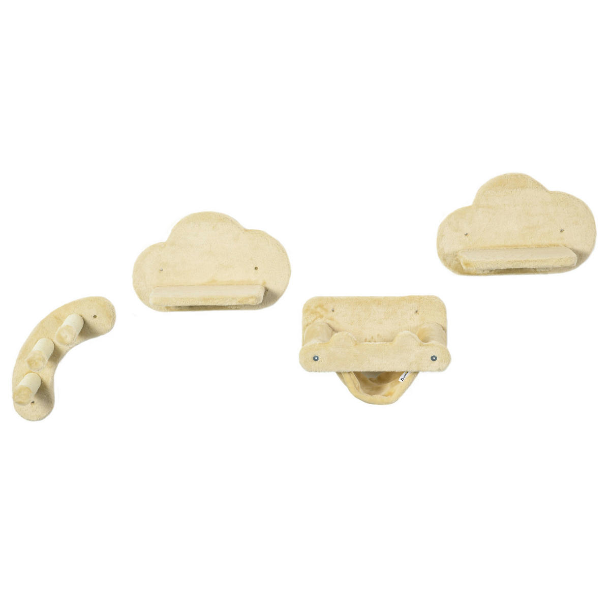 PawHut Katzen-Zubehör beige Edelstahl B/H/L: ca. 34x40x20 cm Katzentreppe - beige (20,00/34,00/40,00cm) - PawHut