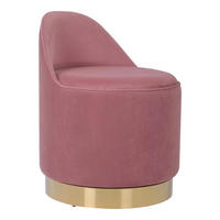 Hocker Viktor 100 altrosa Samt H/D: ca. 68x52 cm Viktor 100 - gold/altrosa (52,00/68,00cm) - 360 Living