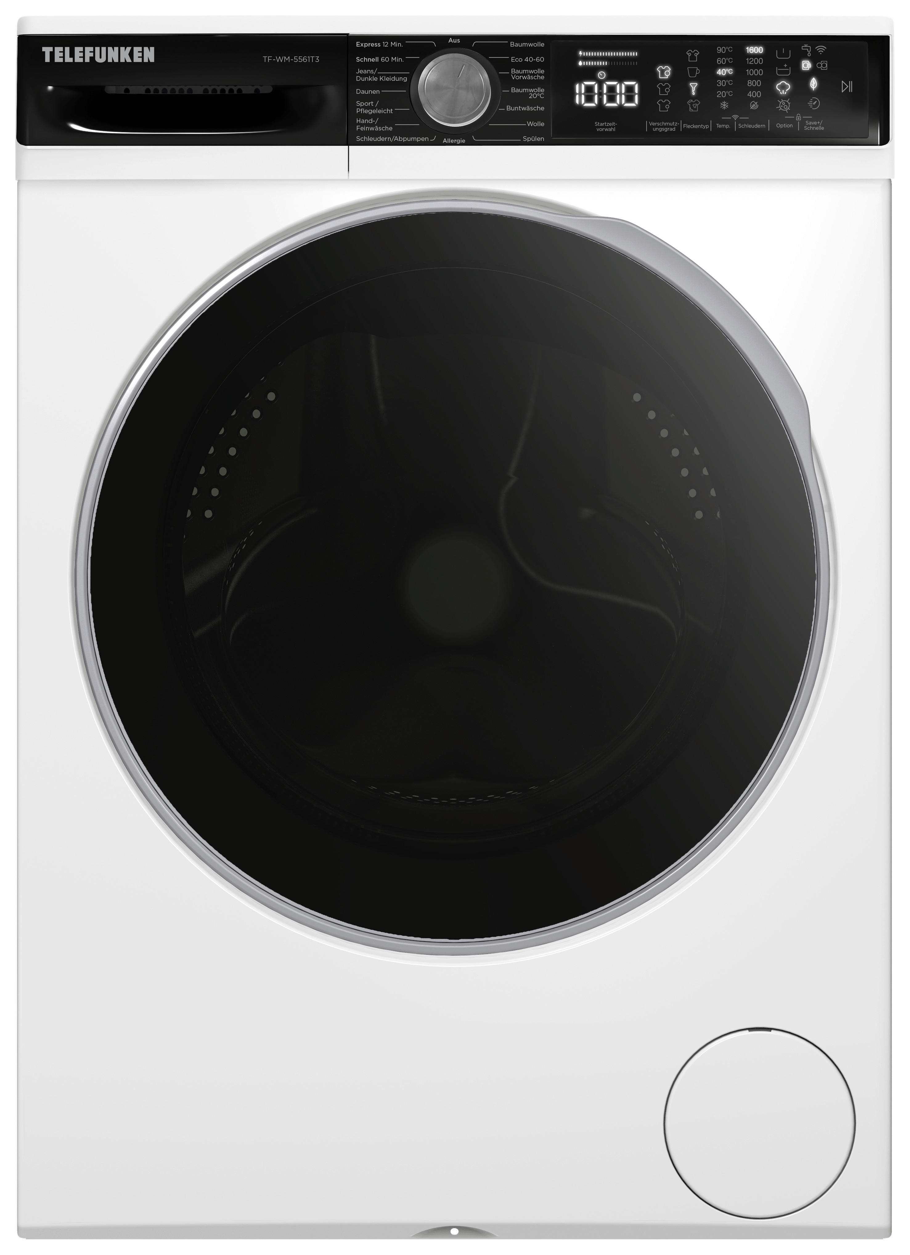Telefunken Waschmaschine weiß B/H/T: ca. 59,7x84,5x55,7 cm ca. 8 kg Waschmaschine TF-WM-5561T3 - weiß (59,70/84,50/55,70cm) - Telefunken