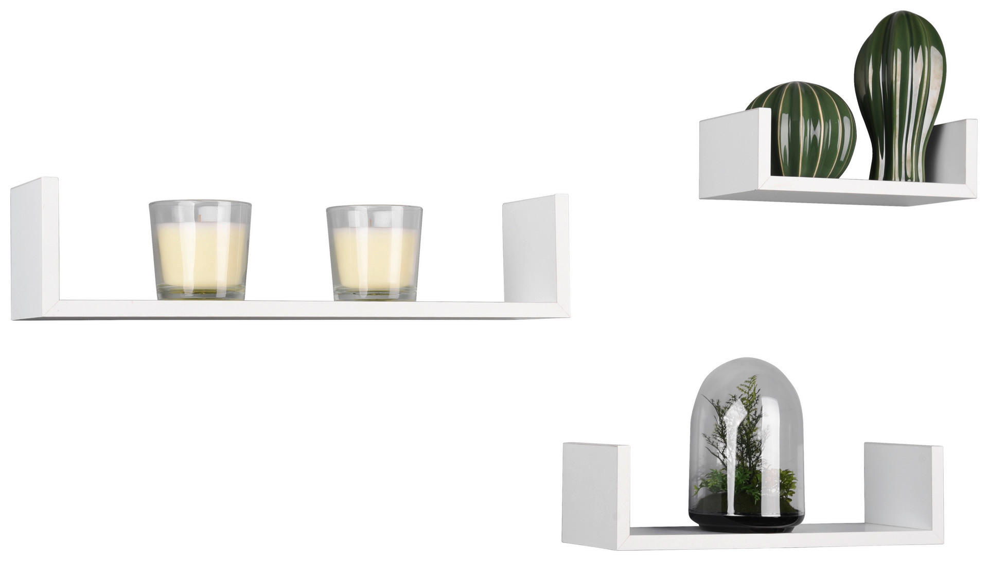 Wandregal Ava weiß B/H/T: ca. 42,5x10x9,8 cm Ava - weiß (42,50/10,00/9,80cm)