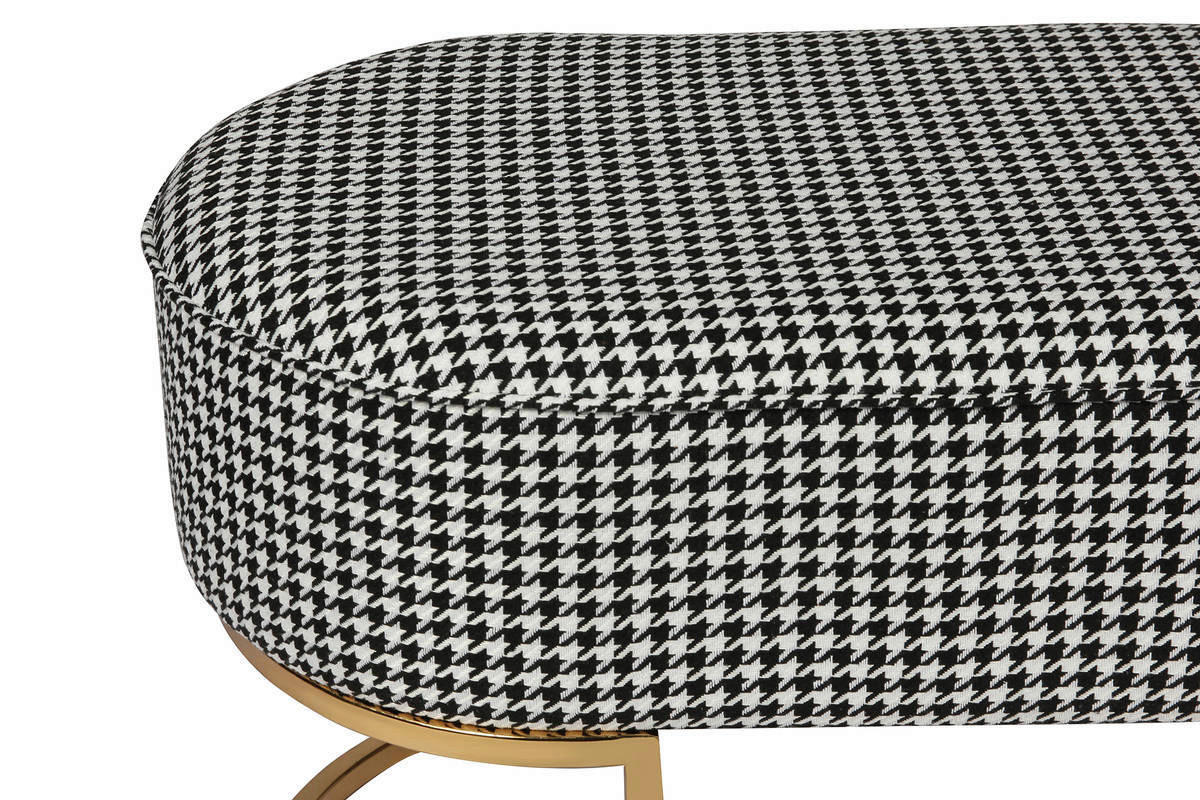 Sitzbank Athea 100 schwarz B/H/T: ca. 40x42x105 cm Athea 100 - gold/weiß (40,00/42,00/105,00cm) - 360 Living