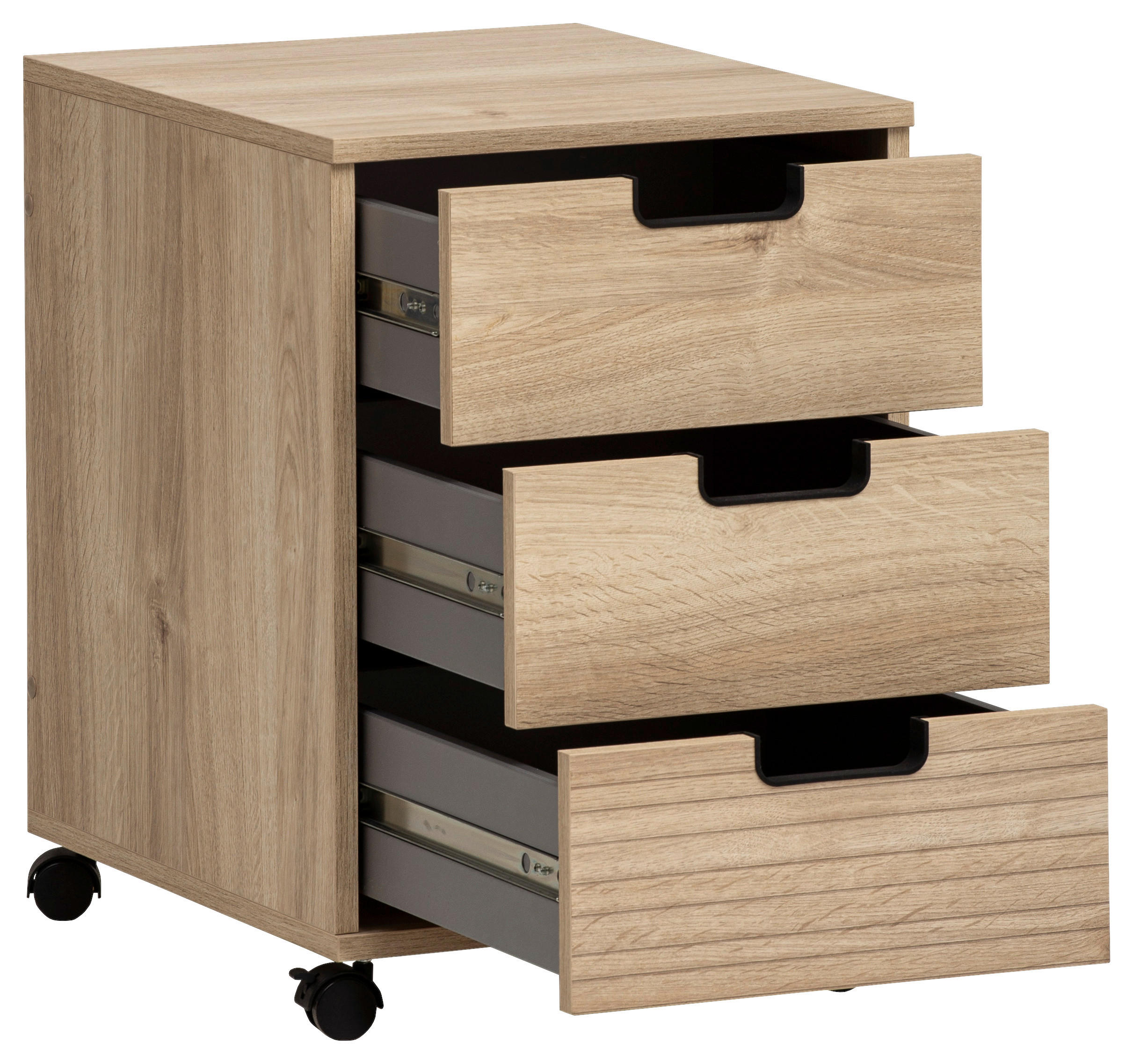 Rollcontainer Emmik Eiche Eiche weiß Nachbildung B/H/T: ca. 40,1x57x50 cm Emmik - Eiche (40,10/57,00/50,00cm) - Möbelpartner
