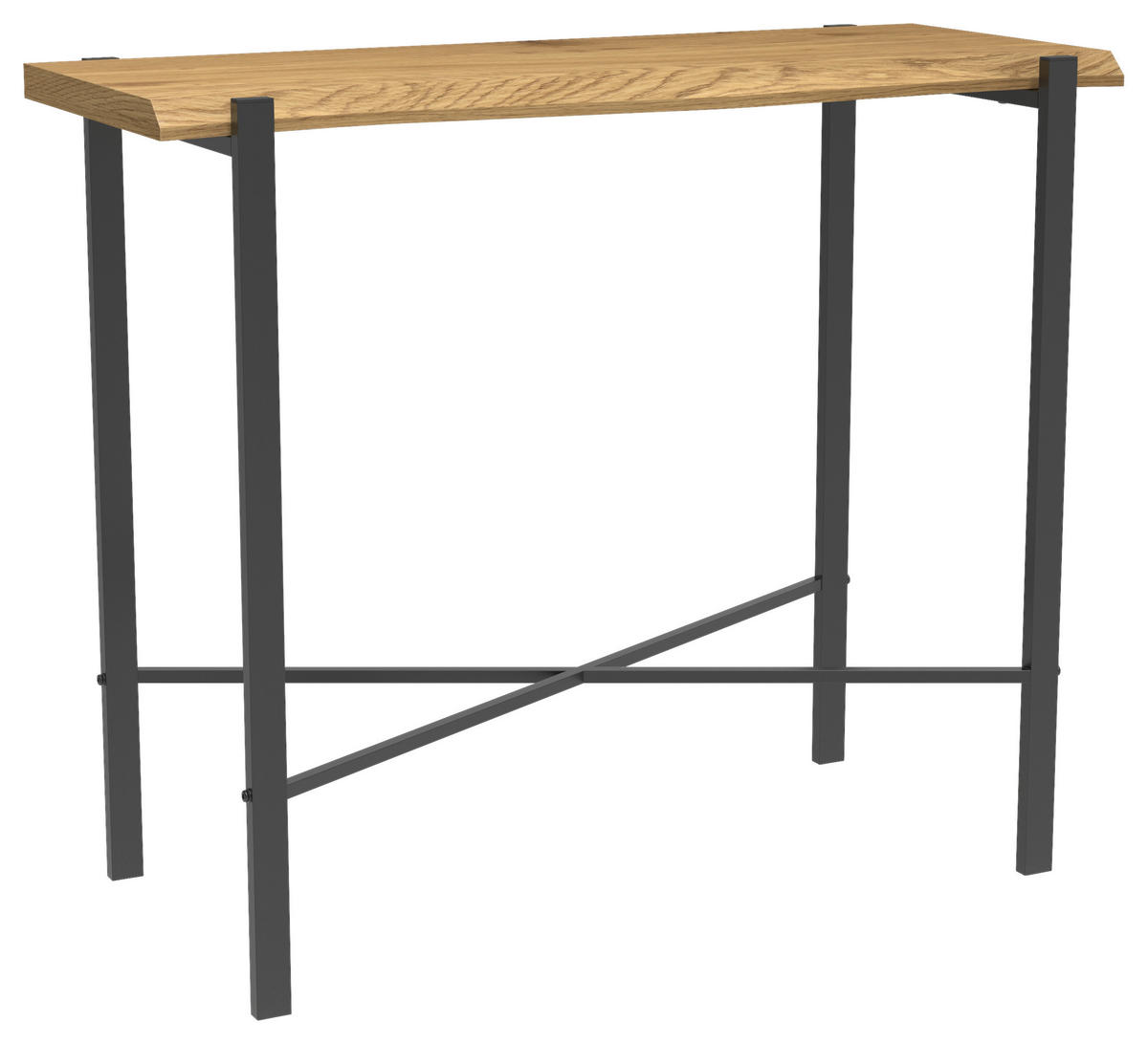 Konsole Almira Eiche Nachbildung schwarz B/H/T: ca. 90x75x38 cm Almira - Eiche/schwarz (90,00/75,00/38,00cm)