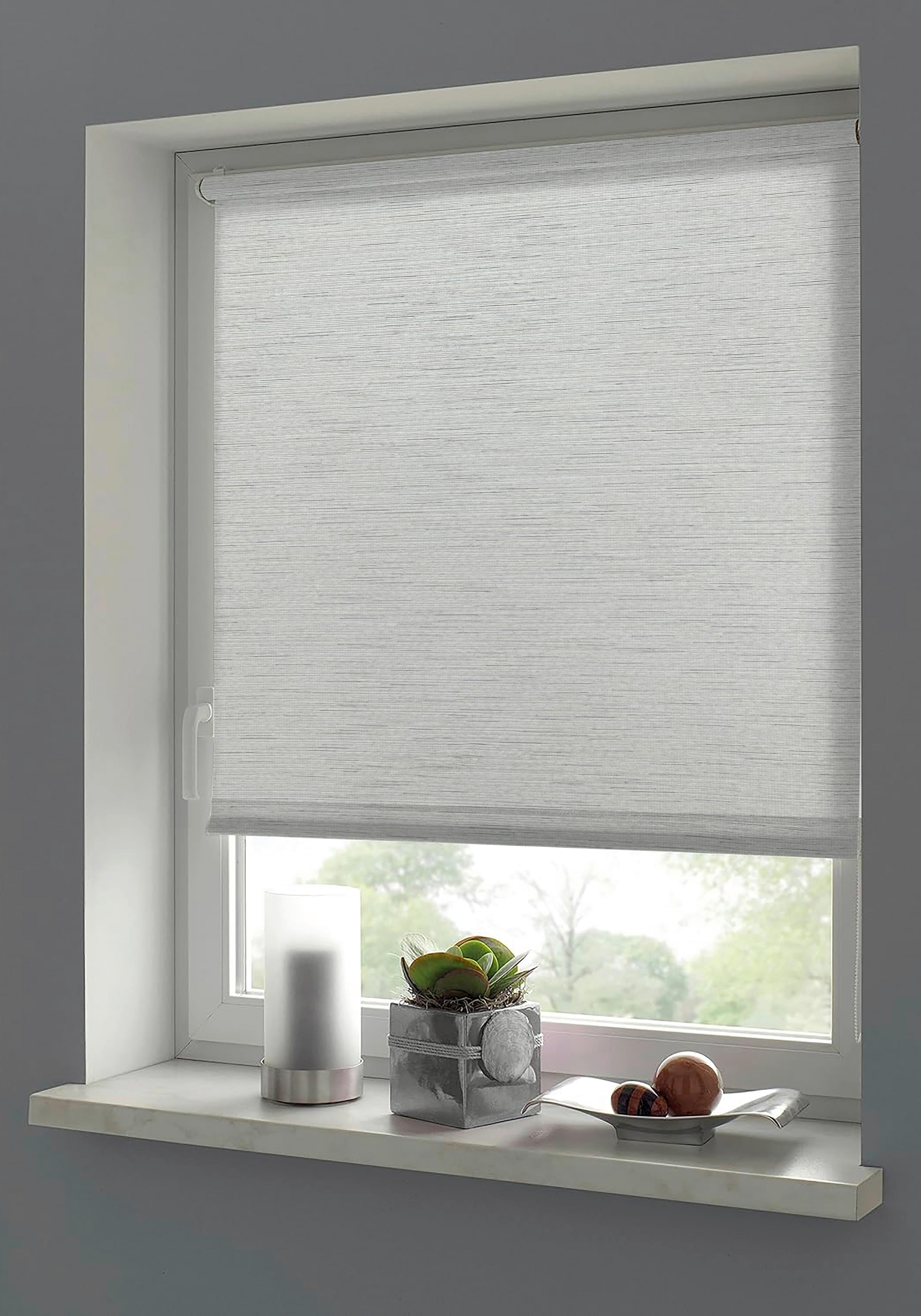 Boviva Klebe-/Klemmrollo Lino Silbergrau B/L: ca. 120x150 cm Lino - Silbergrau (120,00/150,00cm) - Boviva