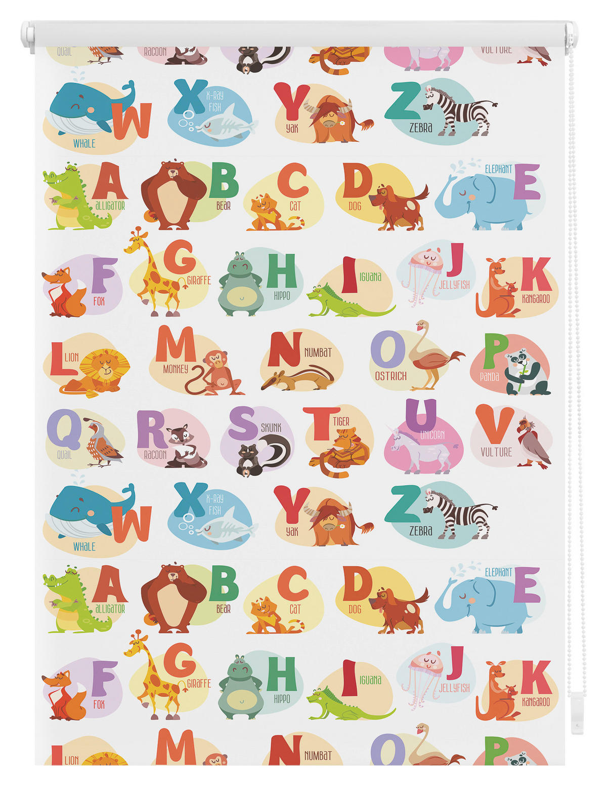 Verdunkelungsrollo ABC Tafel bunt B/L: ca. 90x150 cm ABC Tafel - bunt (90,00/150,00cm) - LICHTBLICK