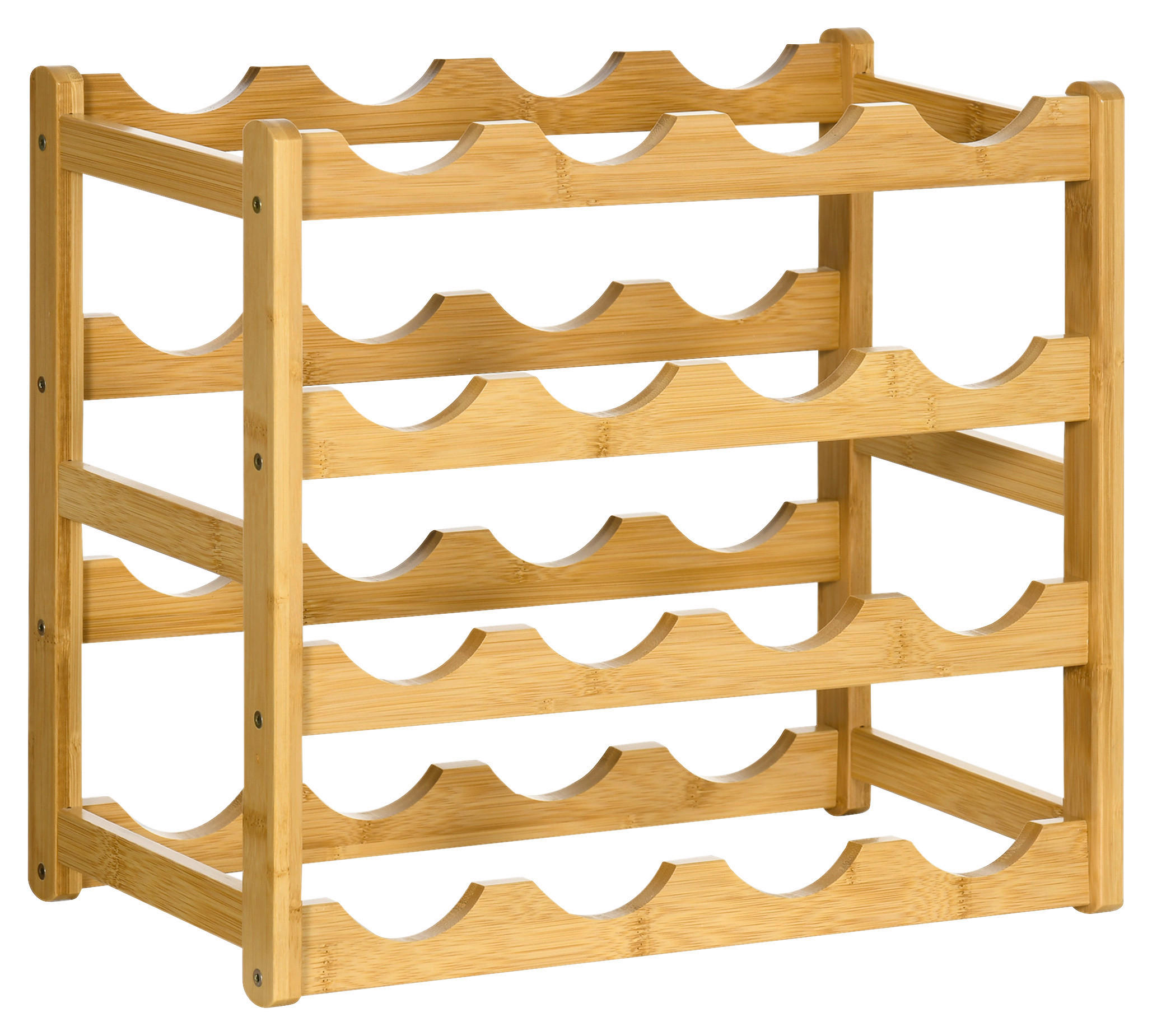 HOMCOM Weinregal natur Bambus B/H/L: ca. 23,5x43x38 cm Weinregal - natur (38,00/23,50/43,00cm) - HOMCOM