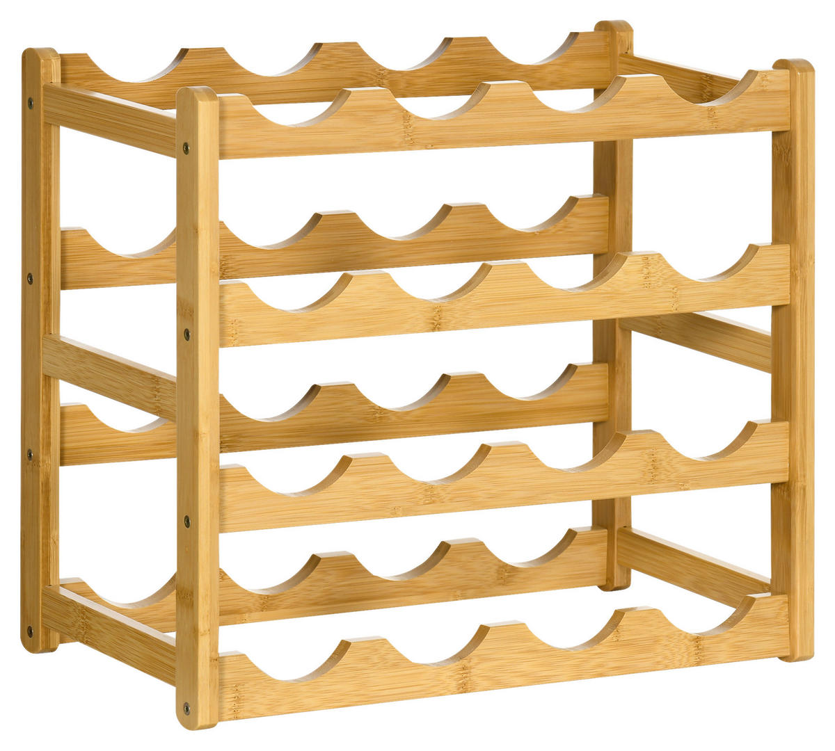 HOMCOM Weinregal natur Bambus B/H/L: ca. 23,5x43x38 cm Weinregal - natur (38,00/23,50/43,00cm) - HOMCOM