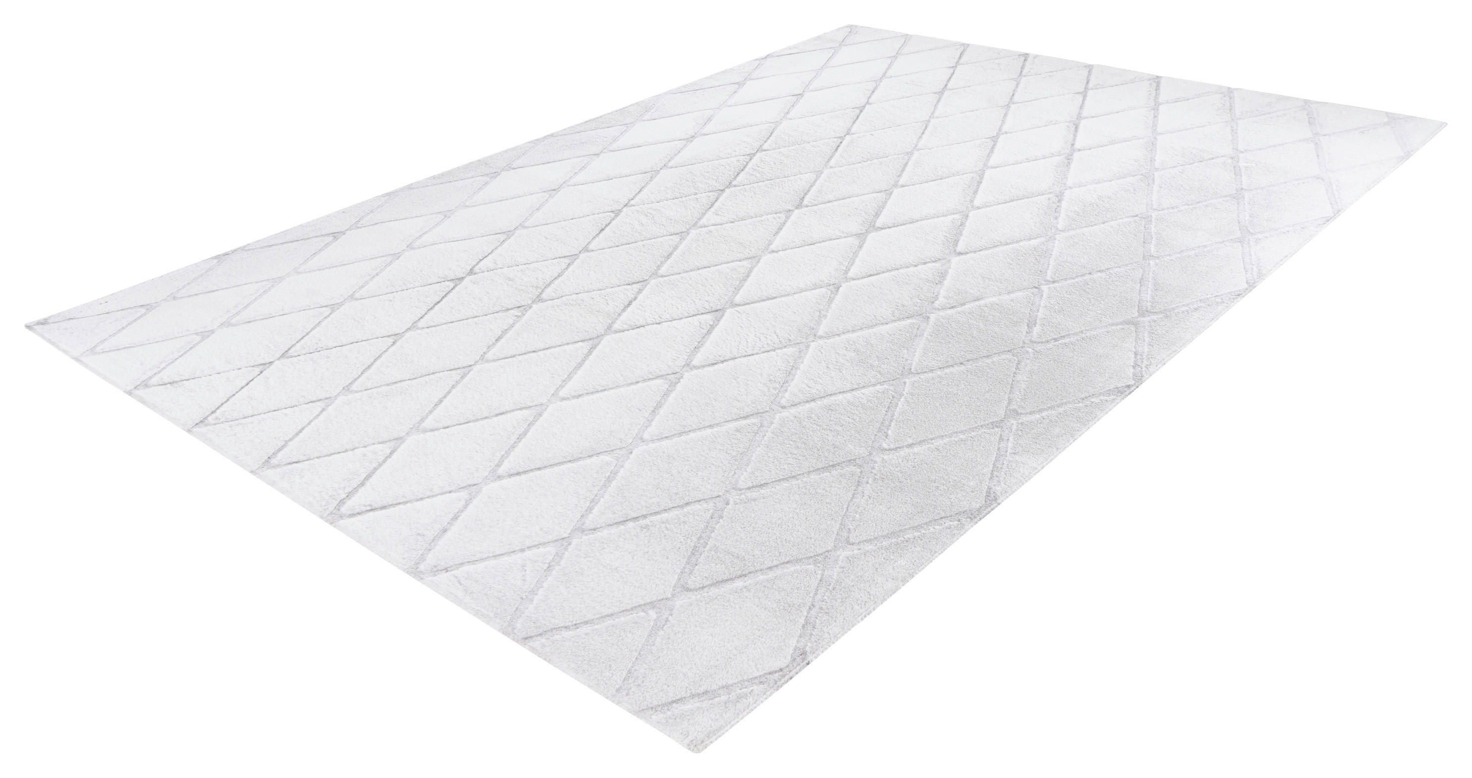 360Living Teppich Vivica weiß B/L: ca. 80x150 cm Vivica - weiß/graublau (80,00/150,00cm) - 360Living