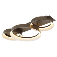 GLOBO Deckenleuchte kaffee Opal Kunststoff Metall B/H/L: ca. 35x12x70 cm 1 Brennstellen SYRAKUS - Opal/kaffee (70,00/35,00/12,00cm) - GLOBO