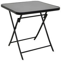 POCOline Gartentisch schwarz Stahlrohr B/H/L: ca. 70x70x70 cm Balkontisch - schwarz (70,00/70,00/70,00cm) - POCOline