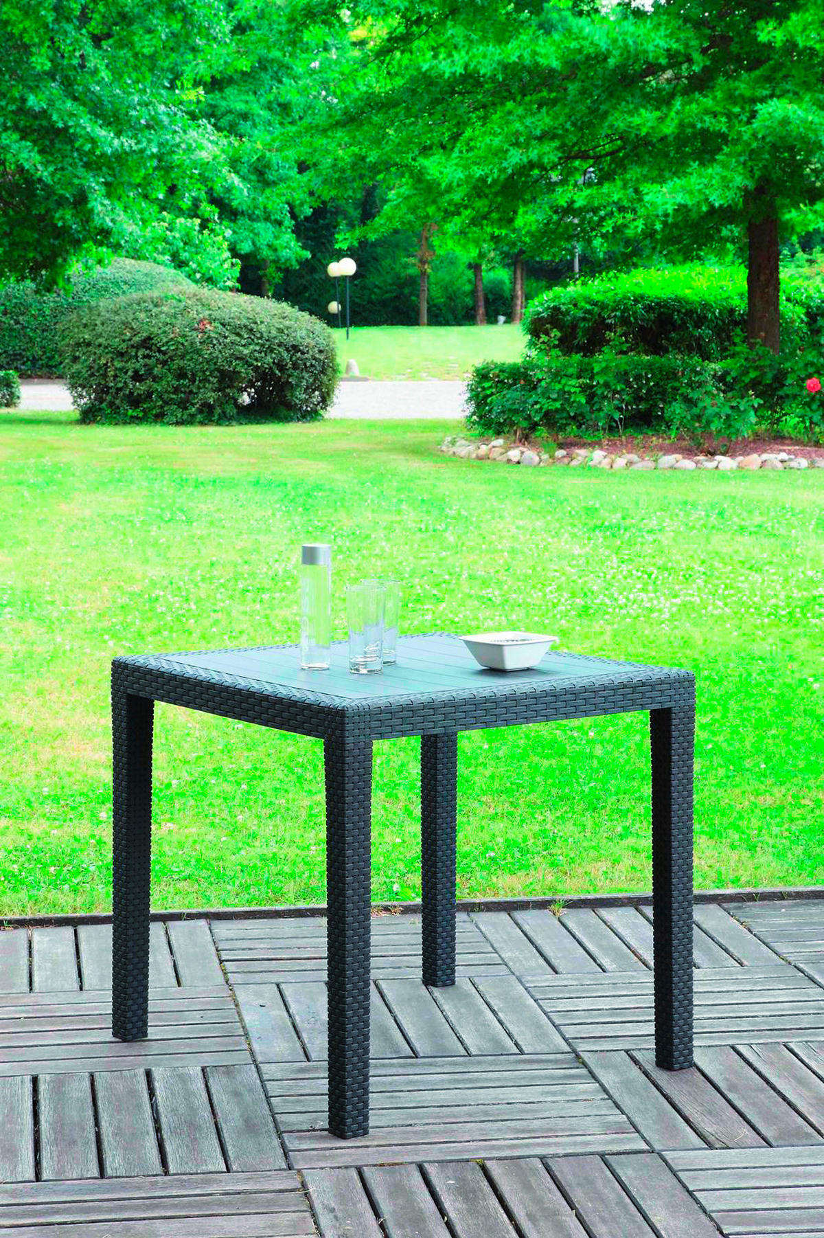 ProGarden Tisch King anthrazit Kunststoff B/H/L: ca. 79x72x79 cm King - anthrazit (79,00/79,00/72,00cm) - ProGarden