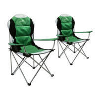 VCM Campingstuhl 2er Set grün Polyester B/H/T: ca. 47x90x47 cm 2er Set - weiß/schwarz (47,00/90,00/47,00cm) - VCM