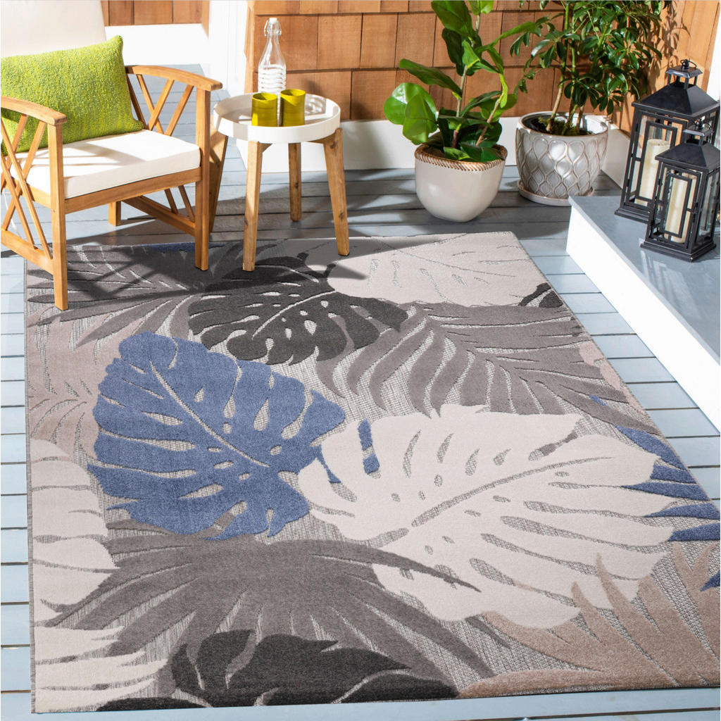 Thumbnail - Sanat Outdoorteppich FLORAL beige B/L: ca. 80x200 cm