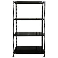Schwerlaststeckregal schwarz B/H/T: ca. 75x150x40 cm Schraubregal 150x75x40cm S - schwarz (75,00/150,00/40,00cm)